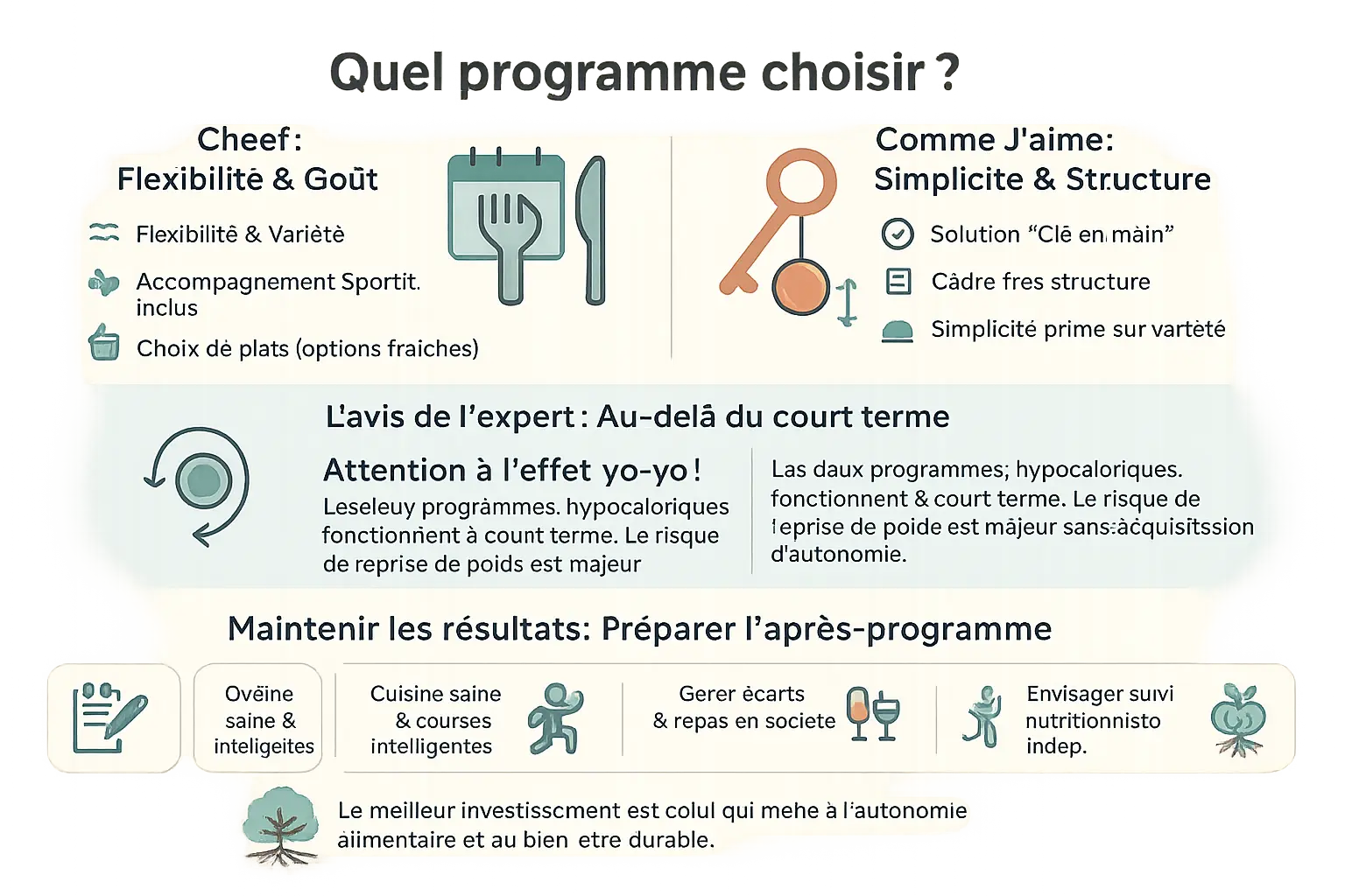 Comparaison visuelle entre Cheef et Comme J'aime