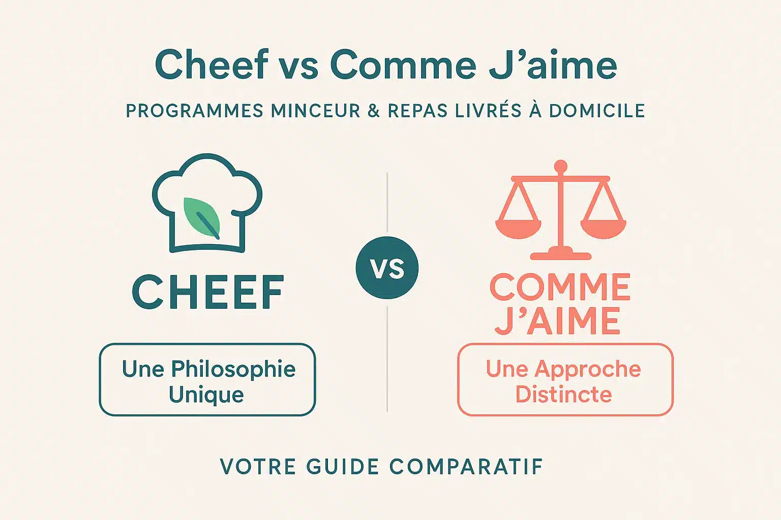 Comparaison visuelle entre Cheef et Comme J'aime
