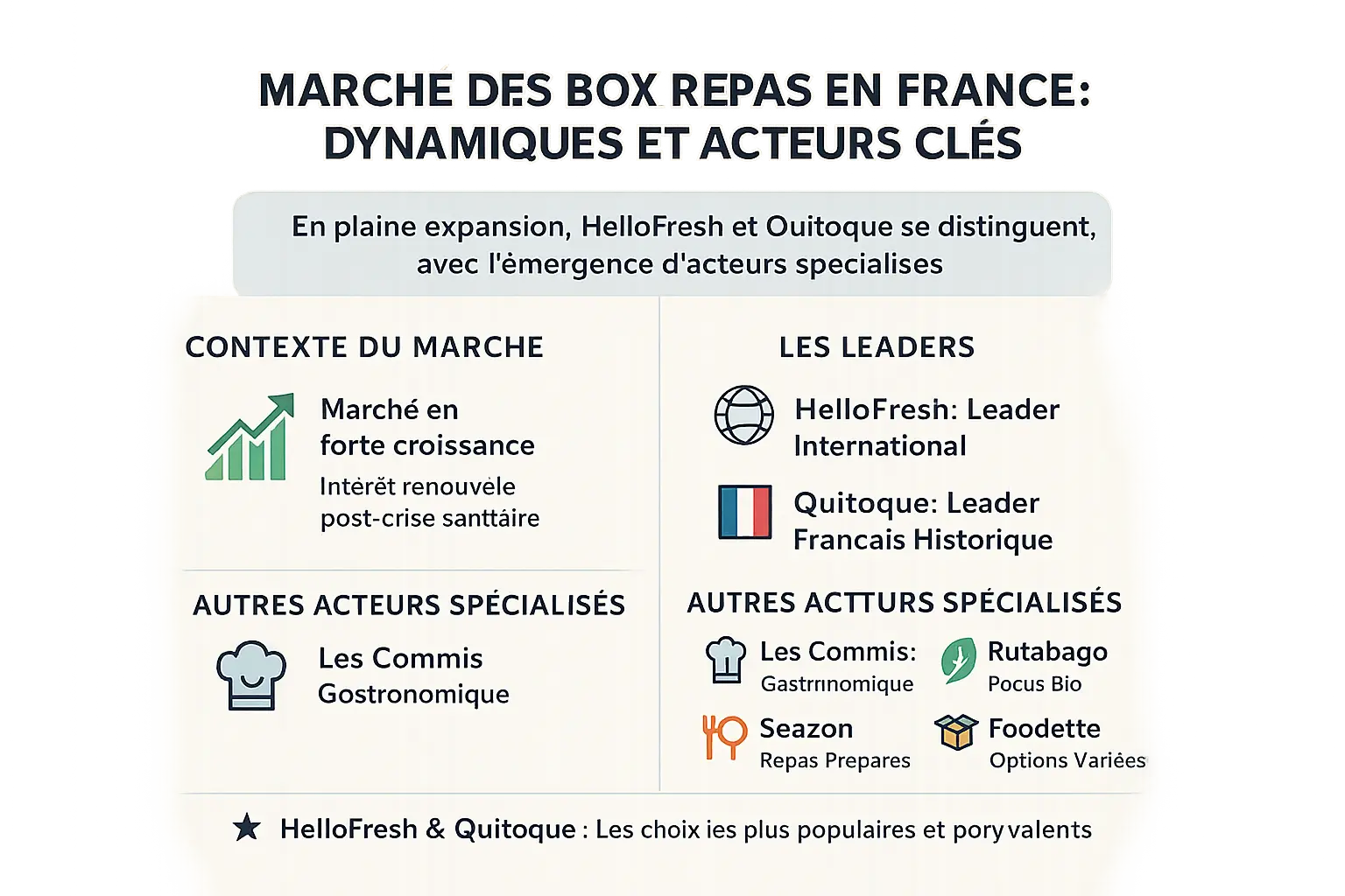 Marché des box repas en France : évolution et acteurs majeurs