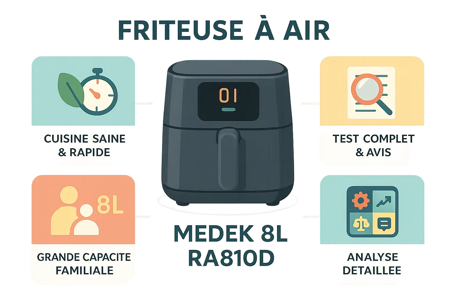 Air Fryer MEDEK 8L RA810D